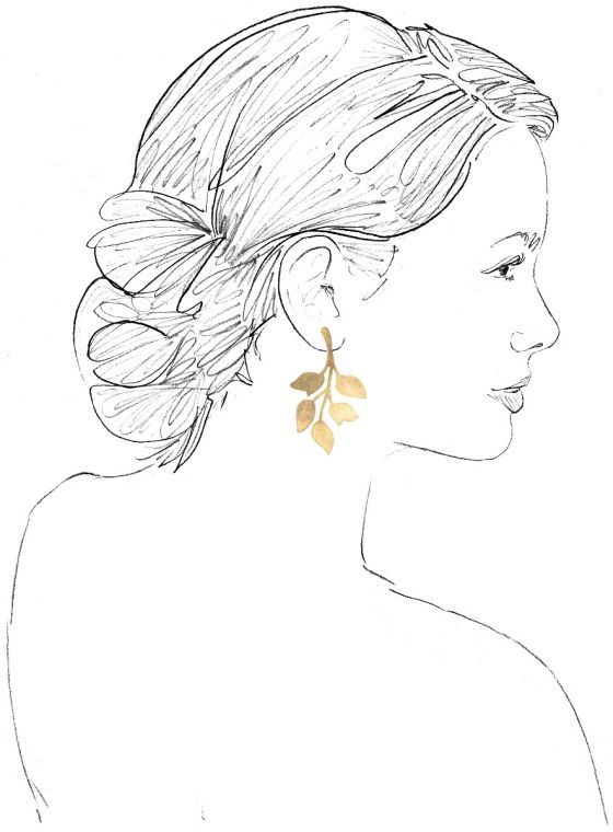 We Dream in Colour Brass Ophelia Earrings