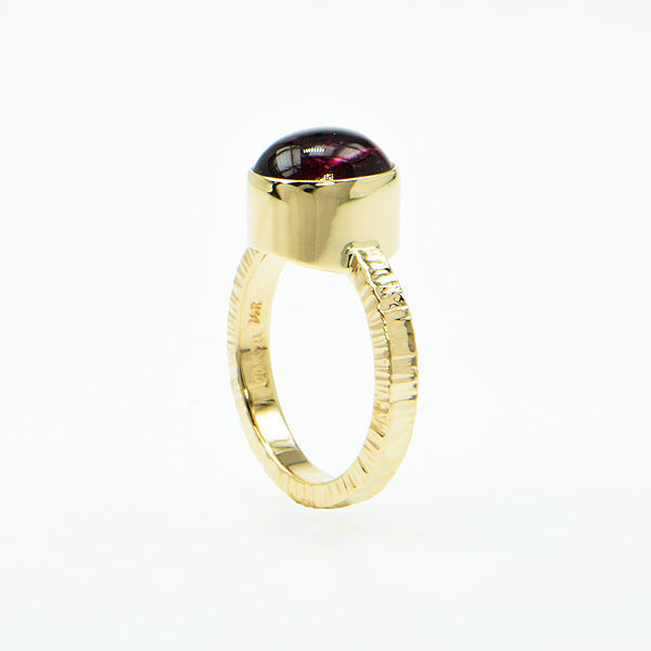 Baksa 14K Yellow Gold Rubellite Tourmaline Ring