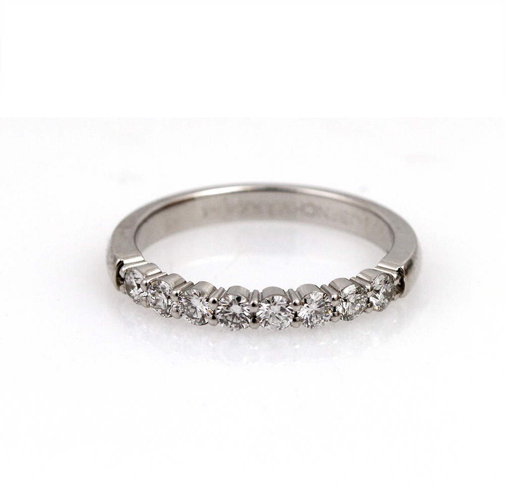 14k White Gold Shared Prong Diamond Band