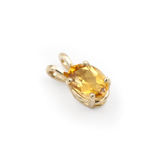 14K Yellow Gold Golden Topaz Pendant