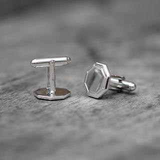 Sterling Silver Octagon Cufflinks