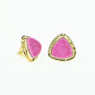 Baksa Drusy Colbalto Calcite Earrings