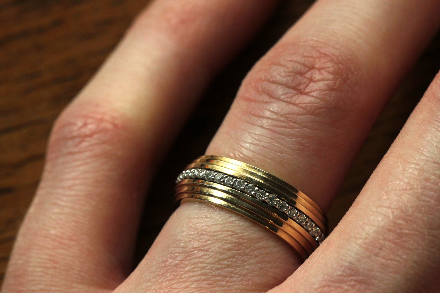 Modern 14K Yellow Gold Ring Guards